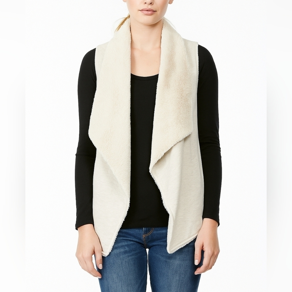 Dylan Faux Fur Reversible Vest - Oatmeal